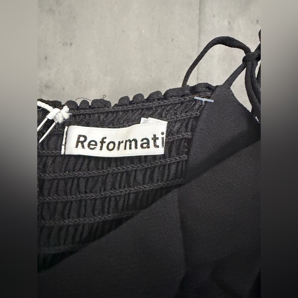 New Reformation Juliette Dress In Black Sz 10 B3288 - Picture 4 of 7